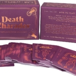 Death Charades box and pieces, dark purple