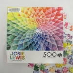 Abstract, multicolored dahlia