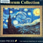 Van Gogh's Starry Night painting, moon and swirling stars