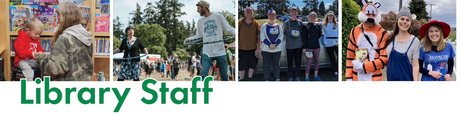 Four images of Library District Staff