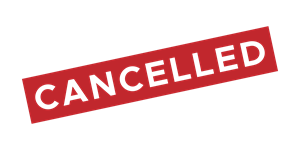 red words that say cancelled