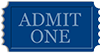 Blue Admission Ticket