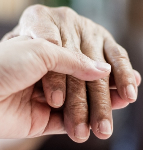 hands together providing comfort